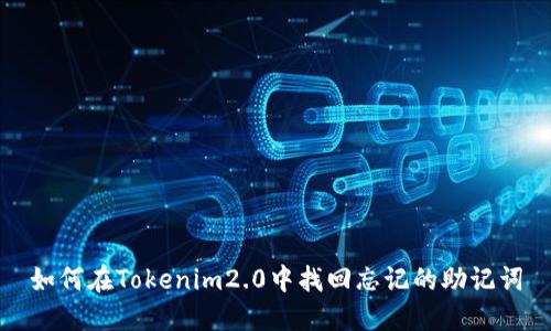 如何在Tokenim2.0中找回忘记的助记词