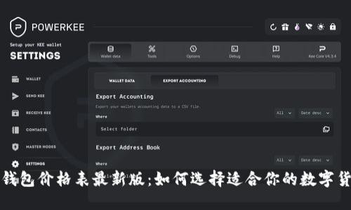 比特币钱包价格表最新版：如何选择适合你的数字货币钱包